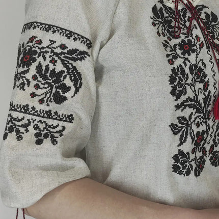 Ukrainian embroidered linen shirt