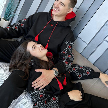 Unisex hoodie with embroidery