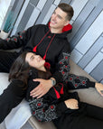 Black with red/With embroidery I'm Ukrainian