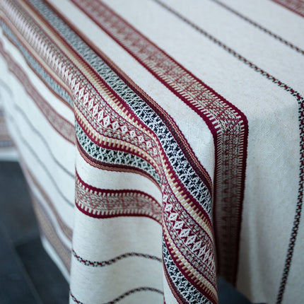 Linen Tablecloth with Napkins in Ukrainian Style
