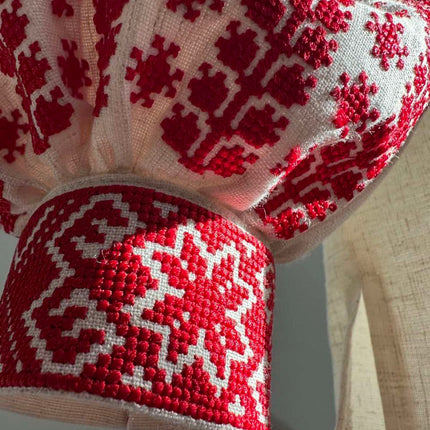 Ukrainian Linen Vyshyvanka with Red Embroidery