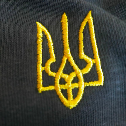Sweatshirt with embroidered coat of arms of Ukraine like Zelensky’s