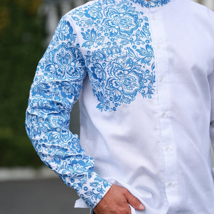 Men’s Ukrainian Embroidered Shirt – Modern Traditional Vyshyvanka