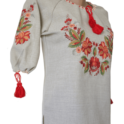 Women's embroidered shirt with embroidery on the chest in Ukrainian style