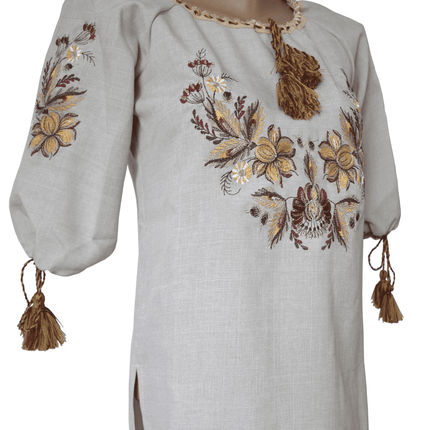 Women's embroidered shirt with embroidery on the chest in Ukrainian style