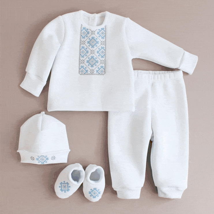Baby Boy Dedication Outfit – 4 Piece Set