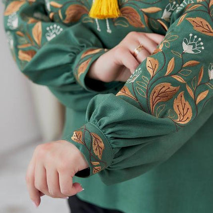 Blouse with embroidery in Ukrainian style
