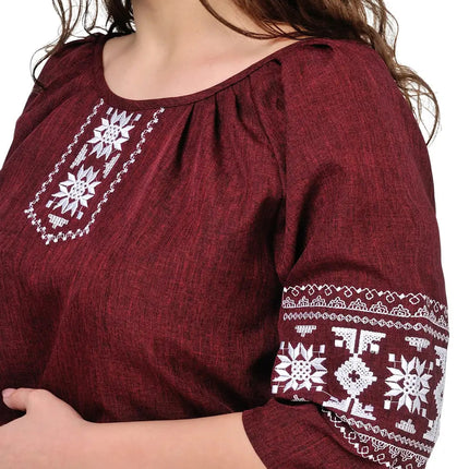 Blouse in Ukrainian style with embroidery