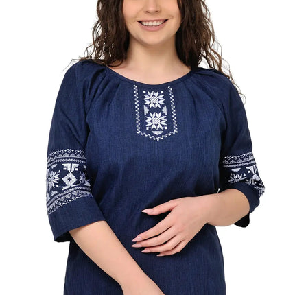 Blouse in Ukrainian style with embroidery