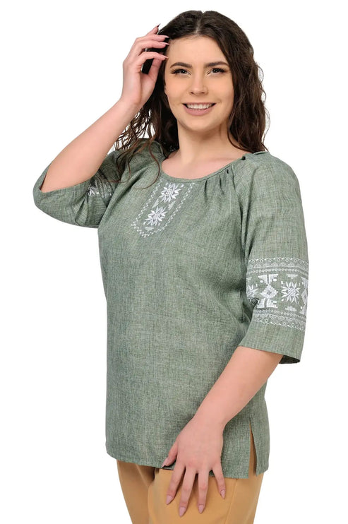 Blouse in Ukrainian style with embroidery