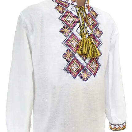 Children's embroidered shirt with long sleeves