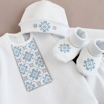 Baby Boy Dedication Outfit – 4 Piece Set