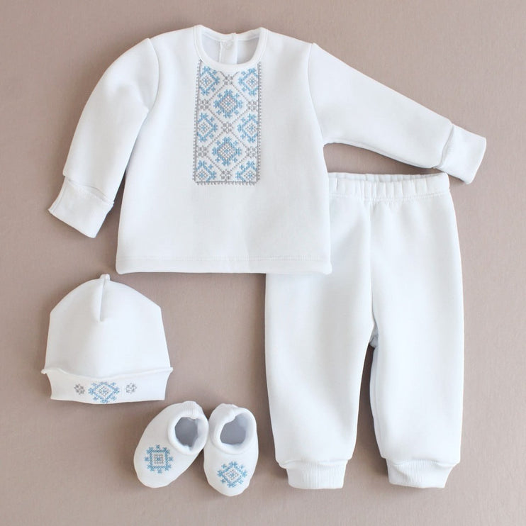 Baby Boy Dedication Outfit – 4 Piece Set