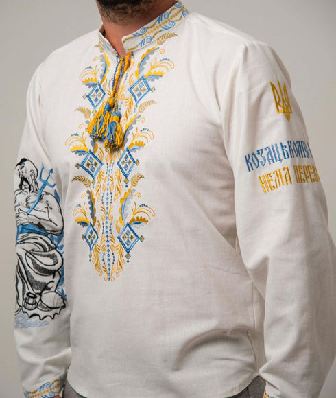 Designer men's embroidered shirt