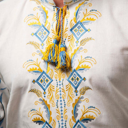 Designer men's embroidered shirt
