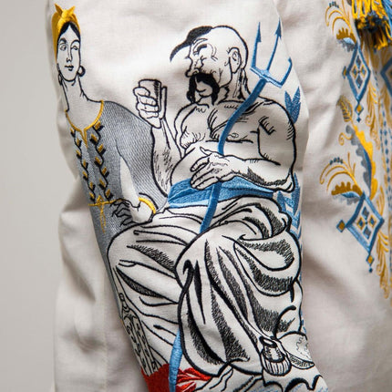 Designer men's embroidered shirt