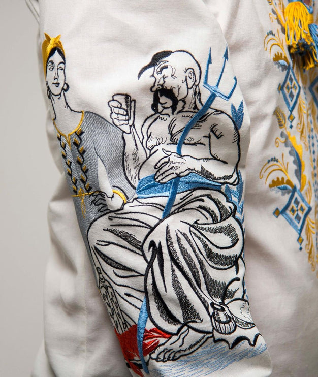Designer men's embroidered shirt