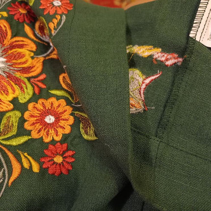 Dress Ukrainian with Petrykivka-style embroidery
