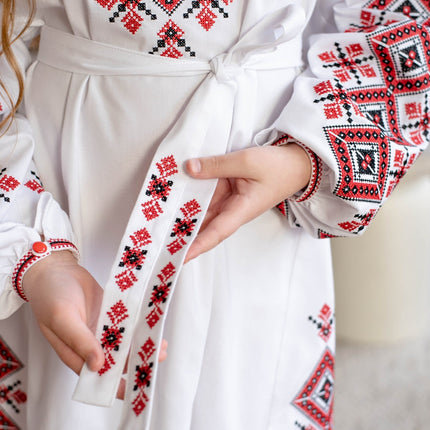 Dress with embroidery for a girl