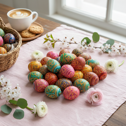 Easter wooden eggs