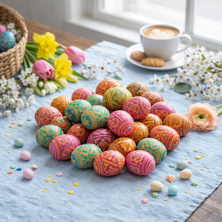 Easter wooden eggs
