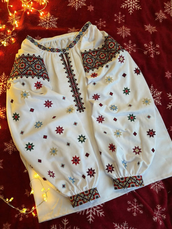 Embroidered Ukrainian Christmas Blouse