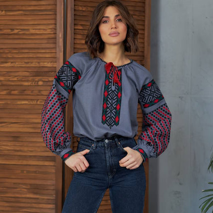 Embroidered Ukrainian woman's blouse
