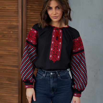 Embroidered Ukrainian woman's blouse