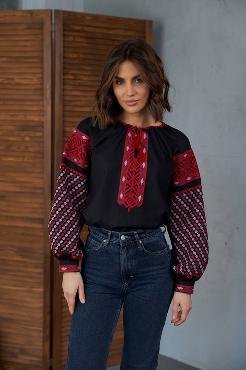 Embroidered Ukrainian woman's blouse