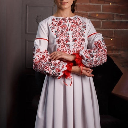 Embroidered Ukrainian dress