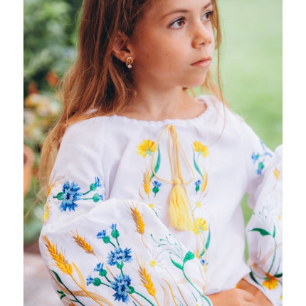 Embroidered blouse for a girl Field Flowers