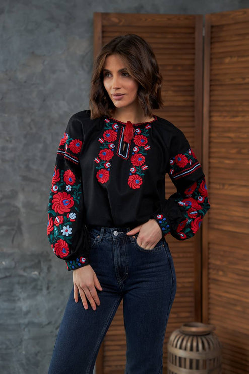 Embroidered blouse for women Petrykivka