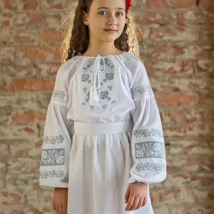 Embroidered dress for a girl