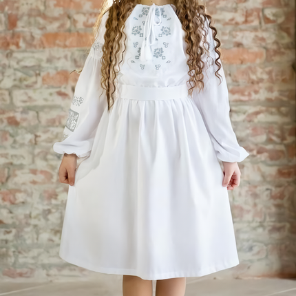 Embroidered dress for a girl