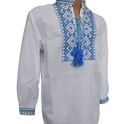 Embroidered long-sleeved shirt for a boy