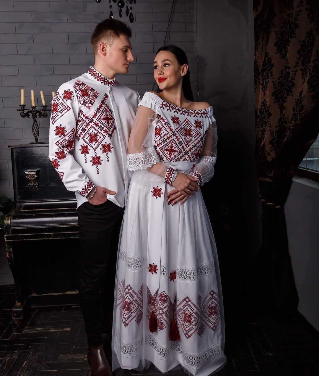 Wedding dress with Ukrainian embroidery VyshyvankaUA Wedding dress with Ukrainian embroidery VyshyvankaUA
