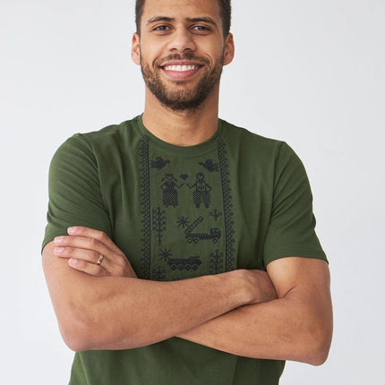 Embroidered t-shirt in the style of Vyshyvanka