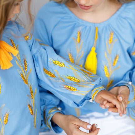 Vyshyvanka for girls with ears of wheat