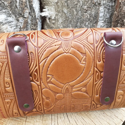 Handmade women's leather bag with gift packaging
