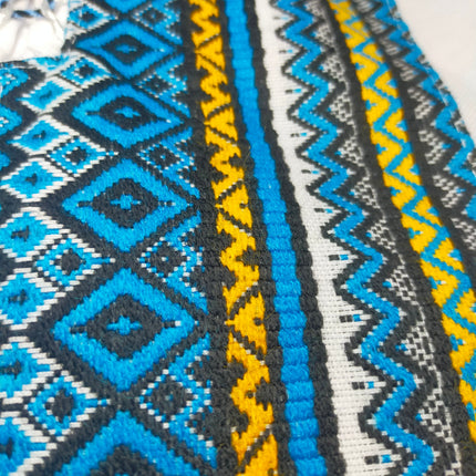Ukrainian men's embroidered shirt of white color with woven embroidery