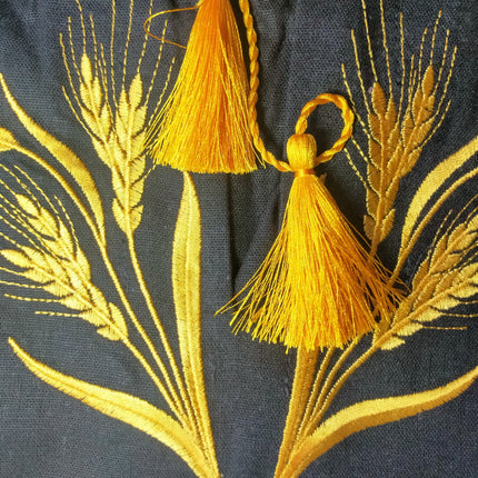Women's embroidered blouse in Ukrainian style with a wheat ear