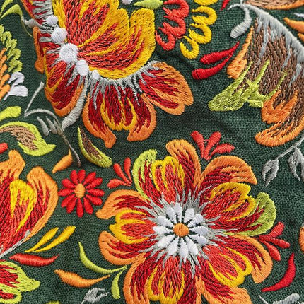 Dress Ukrainian with Petrykivka-style embroidery