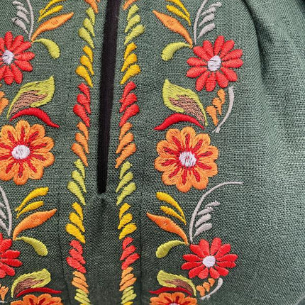 Dress Ukrainian with Petrykivka-style embroidery