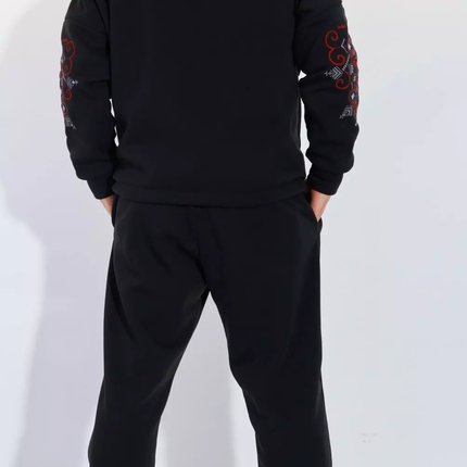 Men’s Ukrainian Embroidered Tracksuit with Trident Emblem