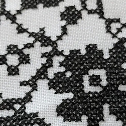 Men's embroidered shirt with a black pattern
