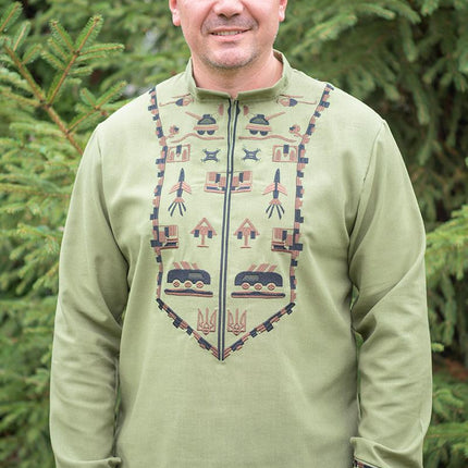 Men's linen vyshyvanka shirt