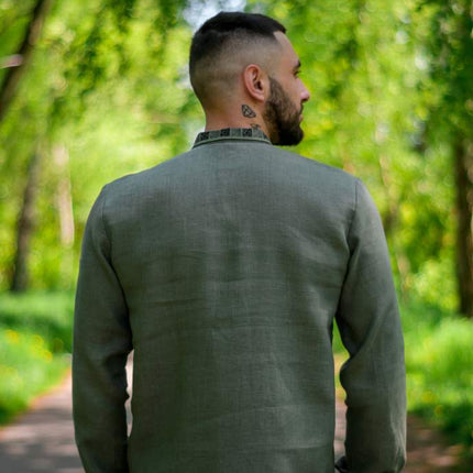 Men's vyshyvanka shirt with a linen
