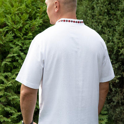 Men's vyshyvanka shirt with oak tree ornament
