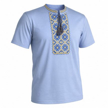 Mens t-shirt with Ukrainian embroidery ornament