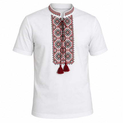 Mens t-shirt with Ukrainian embroidery ornament